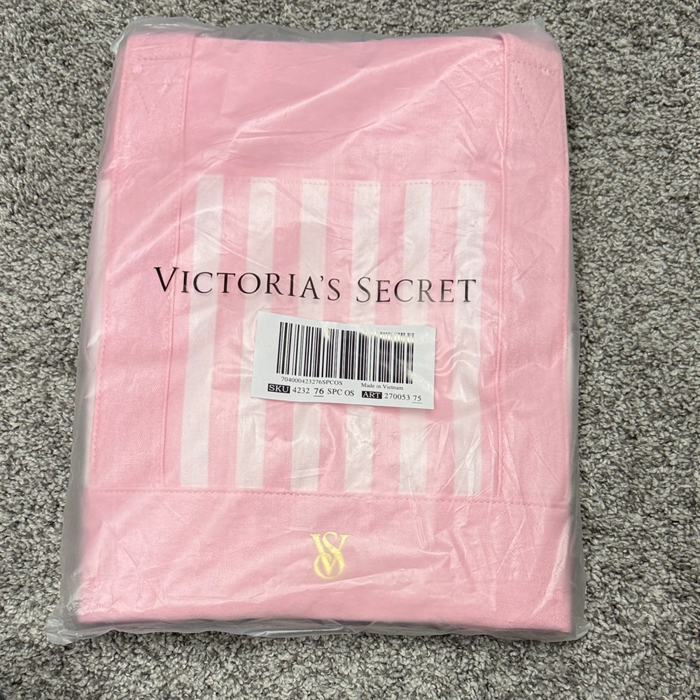 Pink Striped Tote Bag - Picture 2 of 2
